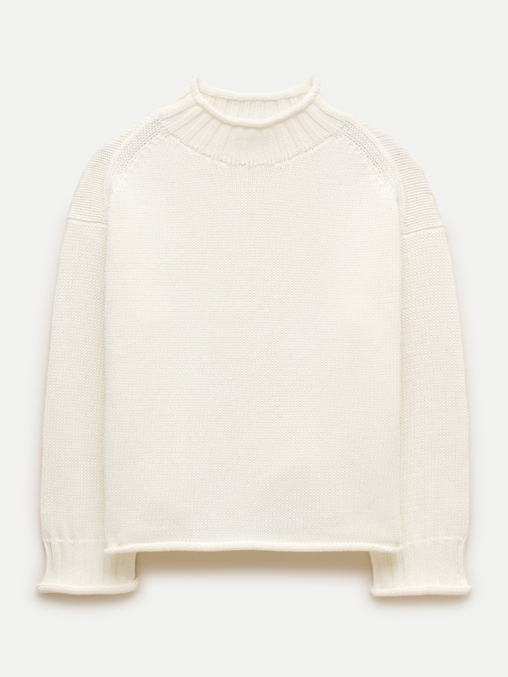 **J.Crew 2025 Trademark Rollneck Sweater – Ivory | Size XS**